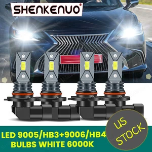 For Lexus ES300 1992-1996 6000K 9005 9006 LED Headlights Bulbs High Low Beam Kit - Picture 1 of 12