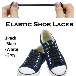 Cordones elásticos sin ataduras de silicona 3 piezas cordones fáciles para zapatos entrenadores zapatos adultos niños - Imagen 1 de 11