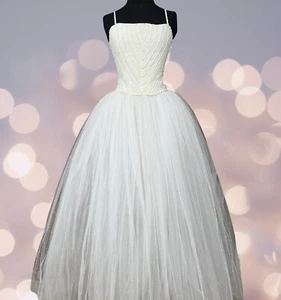 Victoria’s Secret 1997 ANGEL Display White Pearl Bustier & Full Tulle Skirt - Picture 1 of 24
