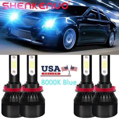 For Cadillac CTS CT-S 2008-2014 Combo 8000K LED Headlight Bulbs High Low Beam YH - Image 1 of 4