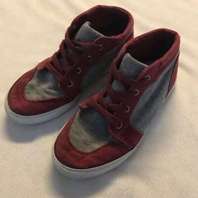 Zapatillas deportivas altas Gymboree para niños Zapatos de tenis Borgoña/Gris Calzado Talla 2 Foto 1 de 4