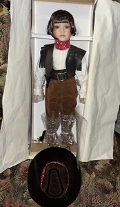 Madison Lee 18” FRANKIE Cowgirl Limited Collection Porcelain Doll New in Box - Picture 1 of 13