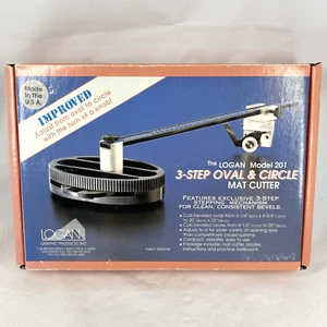 The Logan 3-Step Oval & Circle Mat Cutter Model 201 New Open Box Vintage NOS - Picture 1 of 19