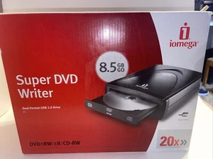 Iomega 20x Super DVD Writer esterno con supporto doppio strato completo di scatola - Foto 1 di 10