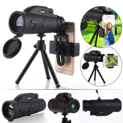 200X80 HD Zoom Portable Monocular Night Vision Telescope Camping W/ Bracket NEW - Image 1 of 4