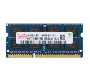 MEMORIA LAPTOP 4gb 2rx8 pc3-10600S-9-11-F3 DDR3,1333 MHz, 4 GB PC PORTATILE - Foto 1 di 1