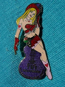 GUITARRA DE CAFÉ VAQUERA OCCIDENTAL DÍA DE SAN VALENTÍN HARD ROCK TNT HOLLYWOOD 03 PIN LE50 - Imagen 1 de 1