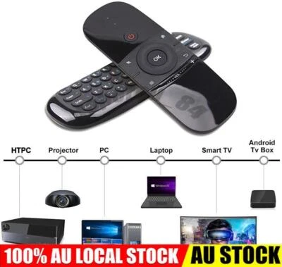 Air Mouse Remote with Keyboard for Android TV Box, Smart TV, Computer, Laptop - image 1 of 4