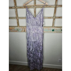 Neu mit Etikett Aidan by Aidan Mattox Metallic Stufen Abendkleid Größe 4 - Bild 1 von 13