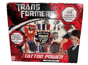 TRANSFORMERS ~ TATTOO POWER ~ TATTOO DESIGN KIT ~ 60 WASHABLE TATTOOS ~ NEW - Picture 1 of 4