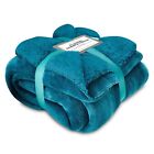 Flannel Sherpa Throw Lightweight Warm & Cosy Extra Large Fleece Sofa Bed Blanket