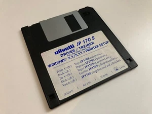 PC 3.5" Disk ~ Olivetti JP 170 S Driver for Windows 3.1 / 3.11 + Printer Setup - Picture 1 of 1