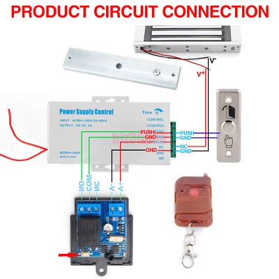 280kg 650lb Holding Force Electric Magnetic Lock Door Gate Entry Access Control - Image 1 of 4