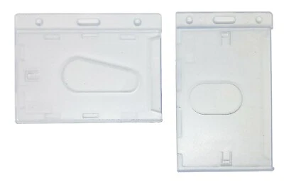 Enclosed ID Card Holder Clear Oyster Pass Security Enclosed ID Badge Holder .