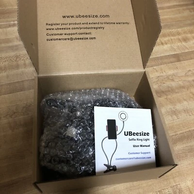 UBeesize Selfie Ring Light with Clip On, Flexible Arms New - Image 1 of 4