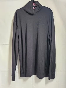 Croft & Barrow Classic Fit XTRA Soft Interlock Turtleneck Charcoal Size L - Picture 1 of 14
