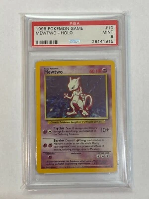 PSA 9 COMO NUEVO Mewtwo 10/102 Raro Holo Base Set Pokemon TCG 1999 WOTC  Foto 1 de 4