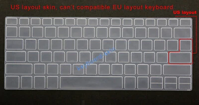US Keyboard Silicone Cover Protector for Dell Inspiron 13-7391/5390 14-5498/5490 - Image 1 of 4
