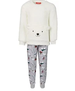 Family Pajamas Matching Kids Polar Bears Pajama Set White L 10-12 NWT! $24.99 - Picture 1 of 2