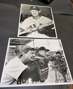 TED WILLIAMS ~LOT OF 2~NATL. BASEBALL LIBRARY & ARCHIVE GLOSSY PHOTOS~.400 & YAZ
