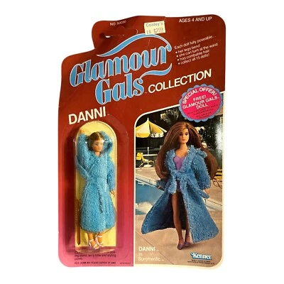 Kenner 1981 - Glamour Gals - Dani In Sumerific - Traje de baño bata azul púrpura nuevo en caja Foto 1 de 3