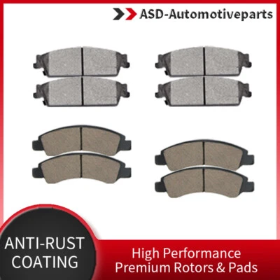 Front Rear Ceramic Brake Pads for Chevy SILVERADO 1500 GMC SIERRA 1500 Yukon XL Foto 1 de 4