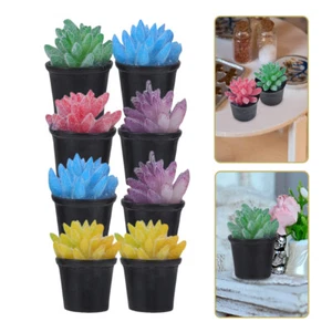 10 Pcs Succulent Potted Plant Model Mini House Plants Cactus Decor - Picture 1 of 12
