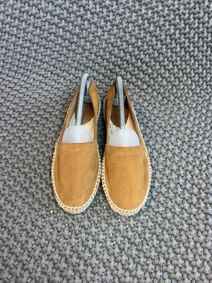 Saks Fifth Avenue Marrón Gamuza Alpargata Mocasines Zapatos Sin Cordones Mujer Talla 8 Foto 1 de 4