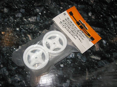 Vintage RC HPI Racing MX60 4 Spoke Wheel White 6 mm Offset (2) 1:10 Mini 3910 - Image 1 of 2