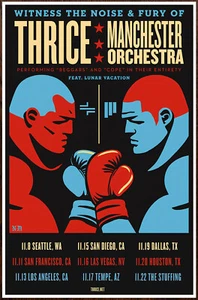 Manchester Orchestra | Thrice Tour 2024 Edición Limitada ¡Póster RARO! Indie Punk Hardcore - Imagen 1 de 2