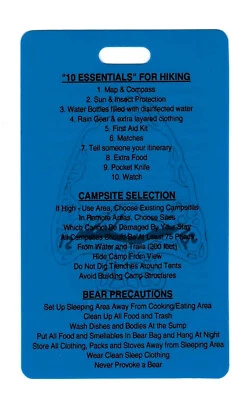 PHILMONT СКАУТ РАНЧО * СИНИЙ ПЛАСТИКОВЫЙ РЮКЗАК ЯРЛЫК * ВИД СПЕРЕДИ И СЗАДИ - Изображение 1 из 2