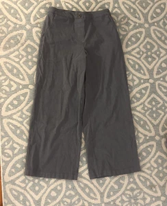 Tribal Women's Dark Gray Pants High Waist Wide Leg Cropped Size 8 - Picture 1 of 7