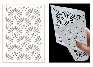 Floral Stencil Allover Pattern Paint Wall Furniture Cards Reusable Crafts TE515 - Picture 1 of 21