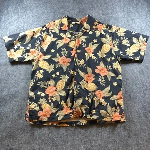 Camisa hawaiana de seda Tommy Bahama para hombre XL piña estampado floral abotonada - Imagen 1 de 7