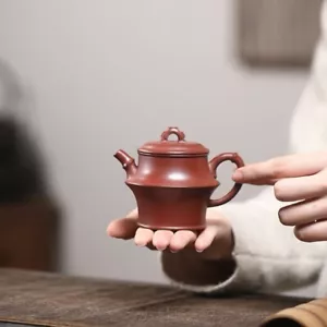 Tetera pequeña de bambú hecha a mano Yixing Zisha de arcilla púrpura HongpilongNi 140cc - Imagen 1 de 8