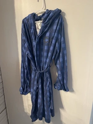 Roupa de dormir Calvin Klein masculina xadrez manga longa 14/16 xadrez azul peça única - Imagem 1 de 4