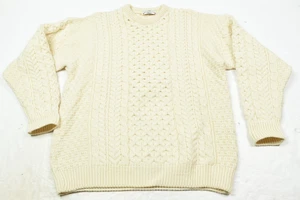 Suéter Pescador Orvis De Colección Para Hombre Grande Lana Crema Tejido Grueso Manga Larga - Imagen 1 de 12