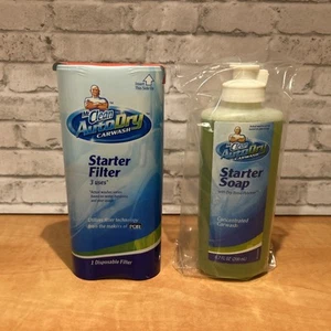 Mr Clean Auto Dry Car Wash Starter Soap 6.7 fl oz and 3 Use Filter Refill Sealed - Picture 1 of 7
