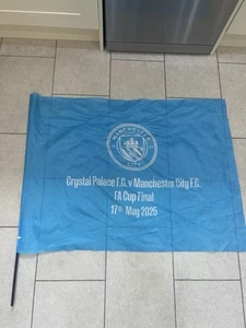 Man City V Crystal Palace Genuine Wembley FA Cup Final Flag 17/05/2025 - Picture 1 of 10