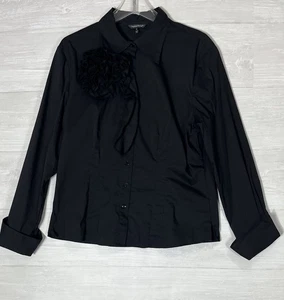 Samuel Dong Damen schwarz XL Rüschen Bluse Top formell - Bild 1 von 14