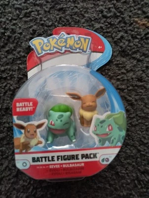 Juego de figuras de batalla articuladas de Pokémon Eevee y Bulbasaur  Foto 1 de 4