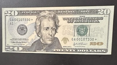 $20 Dollar bills with fancy Serial number {0000} 2004, 97.9% Very Cool & Rare - Image 1 of 2