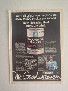 Anuncio impreso vintage 1984 Goodwrench Motor Oil - Imagen 1 de 2