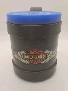 Porta latas vintage Harley Davidson de cuero Koozie con mango de cuero - Imagen 1 de 7