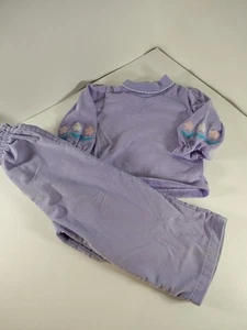 Healthtex Outfit 24 Monate Vintage lila Blumen Cord USA SIEHE FOTOS - Bild 1 von 9