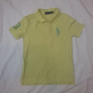 Polo Ralph Lauren Boy's 7 Neon Yellow W/Lime Green Horse & #3 On Sleeve - Picture 1 of 6