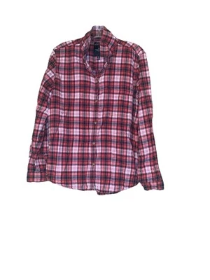 American Eagle Shirt Women's XL Boyfriend Fit Plaid Flannel Red Button Up - Image 1 of 4