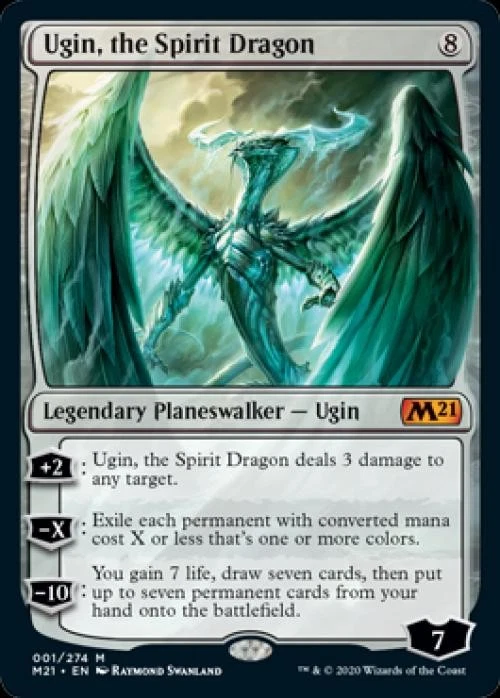 MTG English Ugin, the Spirit Dragon NM Foil Magic 2021 Core Set - Image 1 of 1