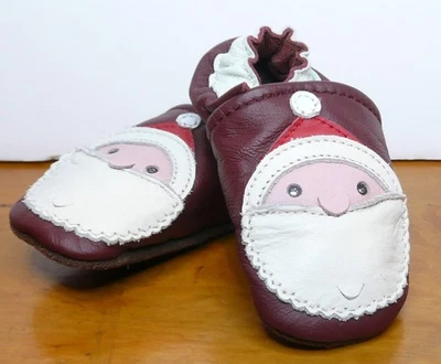Mocasines Bebé Papá Noel Botines Cuero Navidad Mon Joli Talla 6 a 12 Meses Foto 1 de 4