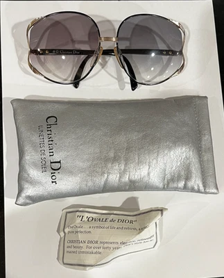 Винтажные большие оправы для очков Christian Dior черно-золотистые бабочки 70-80-е - Изображение 1 из 4